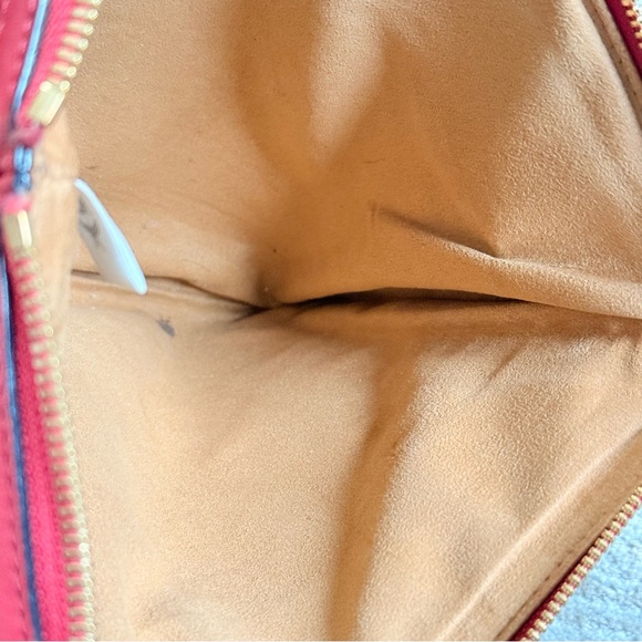 Mcm Red Visetos Coated Canvas Liz Pouch Shoulder Bag - Picture 8 of 13